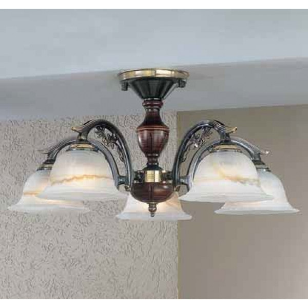 Стельовий світильник RECCAGNI ANGELO PL 2701/5 бронза/tabacco