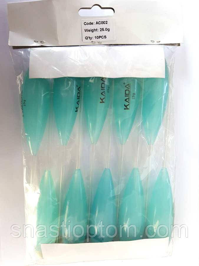 Бомбарда для риболовлі Кайда, що повільно тоне, 25г, фото 1