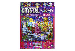 Набір для творчості Мозаїка з кристалів Crystal Mosaic Kids 06 Попелюшка Danko Toys