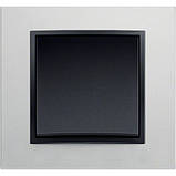 Рамка 1 - пост. алюміній/антрацит Berker B. 7, фото 2