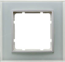 Рамка 1 - пост. скло полярна білизна Berker B. 7