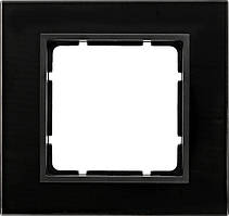 Рамка 1 - пост. скло чорне Berker B. 7