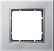 Рамка 1 - пост. скло алюміній Berker B. 7