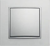 Рамка 1 - пост. пластик алюміній Berker B. 7, фото 2