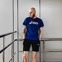 Летний комплект мужской Asics асикс шорты и футболка