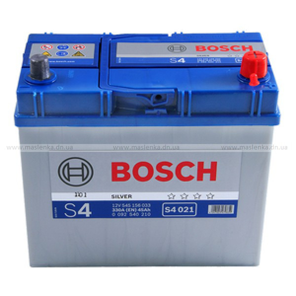 Автомобільний акумулятор Bosch 45 А (Asia) Бош 45 Ампер (Азія) 0092S40210