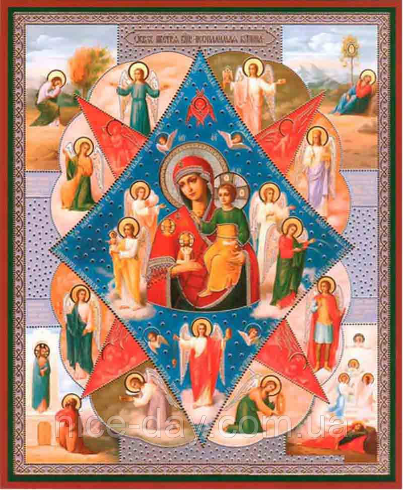 Картина для малювання камінням Diamond painting ікона "Неопалями купина" , фото 1