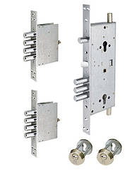 Замок врізний MUL-T-LOCK  3-way din+din 415g cr univ satin_nickel bs63мм 2_protectors sp