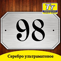 НОМЕРКИ МЕТАЛЕВІ (ВИГОТОВЛЕННЯ ЗА 1 ГОДИНУ) ПІД СРІБЛО УЛЬТРАМАТОВОЕ