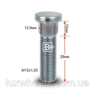 Шпилька забивна CRP129B28 M12X1,25 довжина різання.частинки 28 мм Цинк