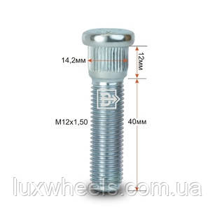 Шпилька забита CRP142A40 M12X1,50 довжина різанини 40м Цинк