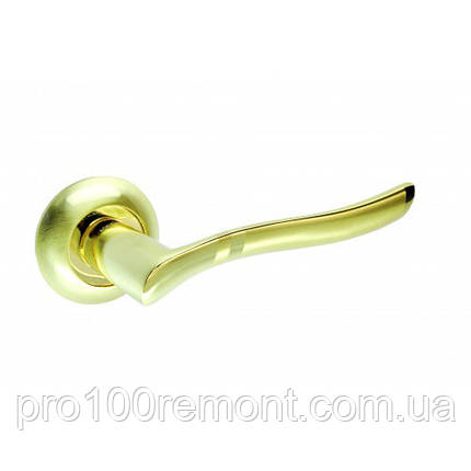 Ручка дверна на розетці NEW KEDR R10.035-AL-SB/PB, фото 1