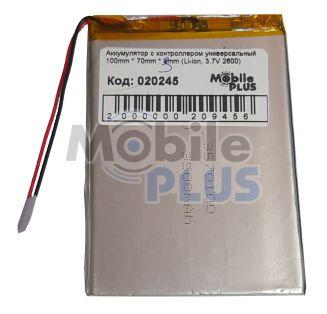 Акумулятор з контролером універсальний 100*65*3mm (Li-ion, 3.7V, 3070100, 3500mAh), фото 1