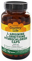 L-Arginine/L-Ornithine Hydrochloride Country Life, 90 капсул