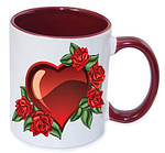 Чашка с Вашим дизайном MUG2T-I, цветная внутри и ручка, фото 3