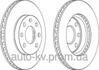 Тормозной диск передний Ferodo FE DDF151 на Opel