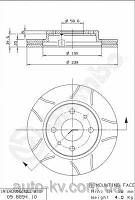 Тормозной диск Brembo 09.8894.75 MAX на LADA (ВАЗ 2110-2112)