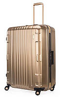 Пластиковый чемодан-гигант, 4-колесный 102 л.KOZMOS INTERLOCK/Metal Gold Lojel Lj-CF1375-2L_G, золотистый