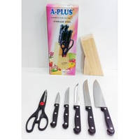 Набір кухонних ножів А-Плюс 1001 чорний