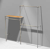 Торгове обладнання для магазину одягу з хромованою труби