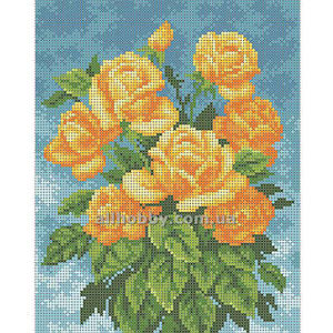 Схема для вишивання бісером Букет жовтих троянд БИС4-70 (А4)