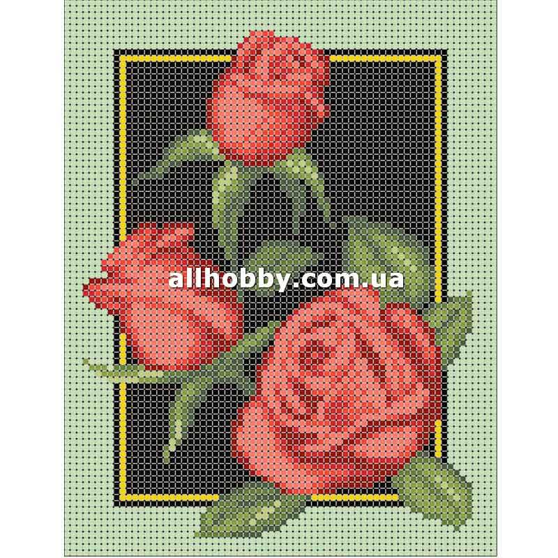 Схема для вышивания бисером Бутоны роз БИС5-96 (А5) - фото 1 - id-p549316343