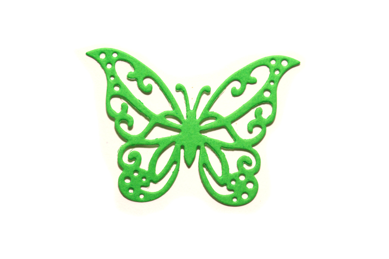Бабочки 6см зеленые, 12шт - фото 1 - id-p549325787