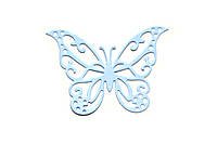 Бабочки 6см голубые,12шт