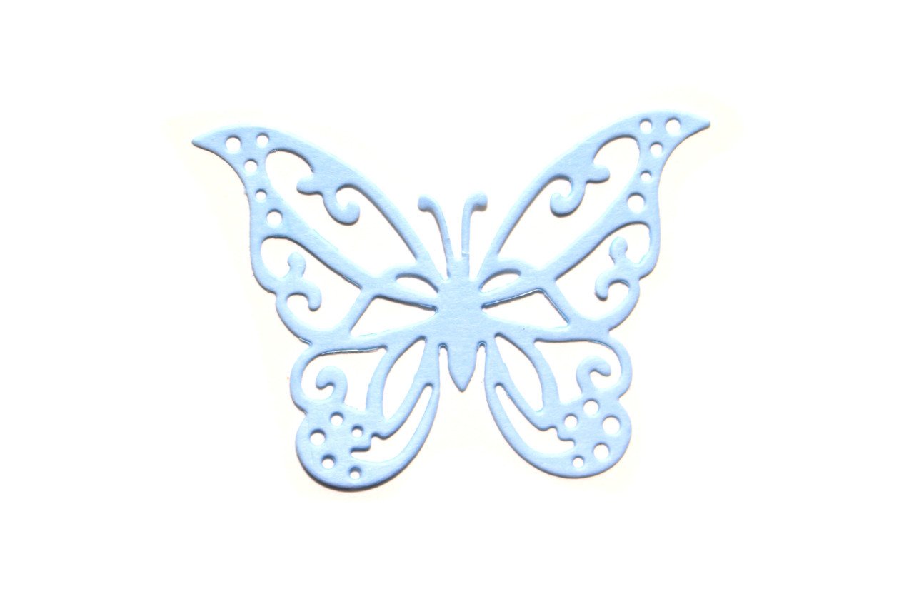 Бабочки 6см голубые,12шт - фото 1 - id-p549326943