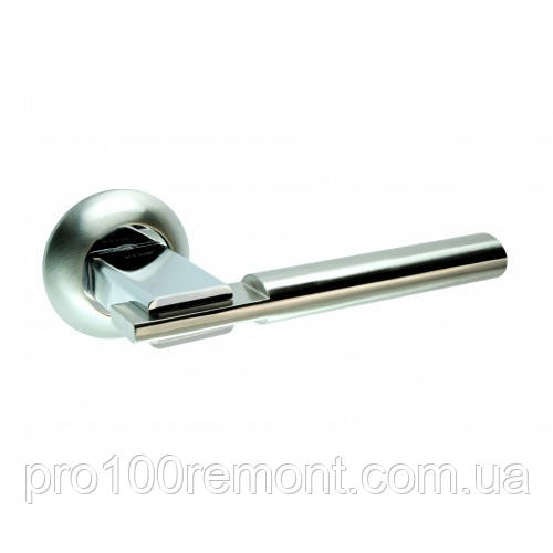 Ручка дверна на розетці NEW KEDR R10.038-AL-SN/CP