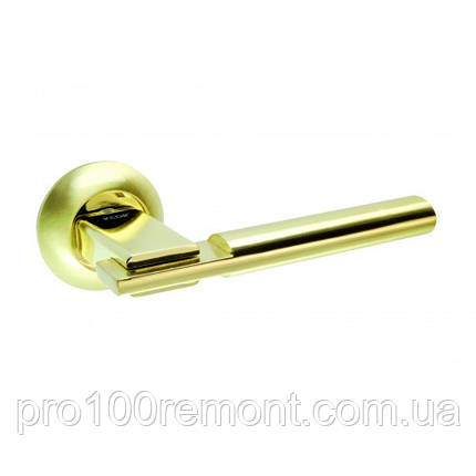 Ручка дверна на розетці NEW KEDR R10.038-AL-SB/PB, фото 1