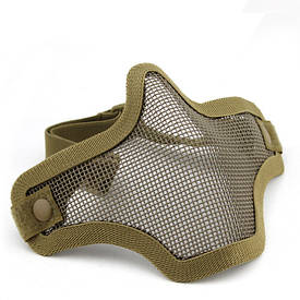 Маска-сітка на нижню частину обличчя V1 Tan (для Airsoft, Страйкбол)