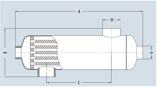 розміри трубчастого теплообмінника для басейну Secespol B1000.FF розміри трубчастого теплообмінника для басейну Secespol B1000.FF