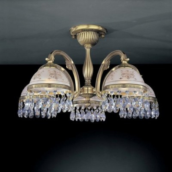 Стельовий світильник RECCAGNI ANGELO PL 6020/5 бронза/serigrafia/transp