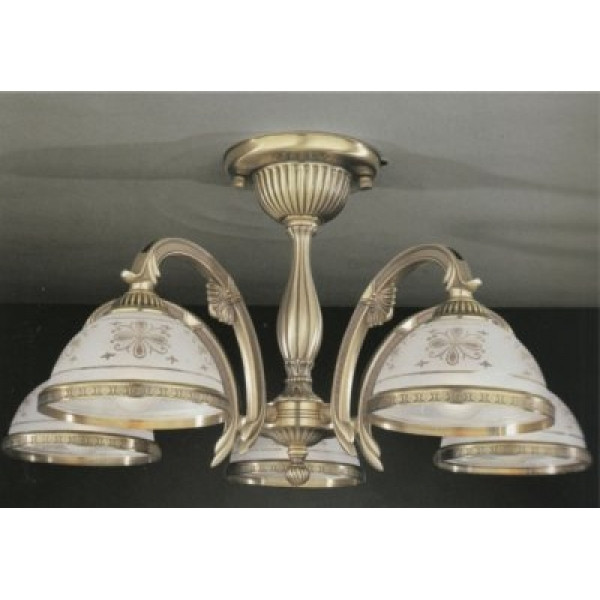 Стельовий світильник RECCAGNI ANGELO PL 6022/5 бронза/serigrafia