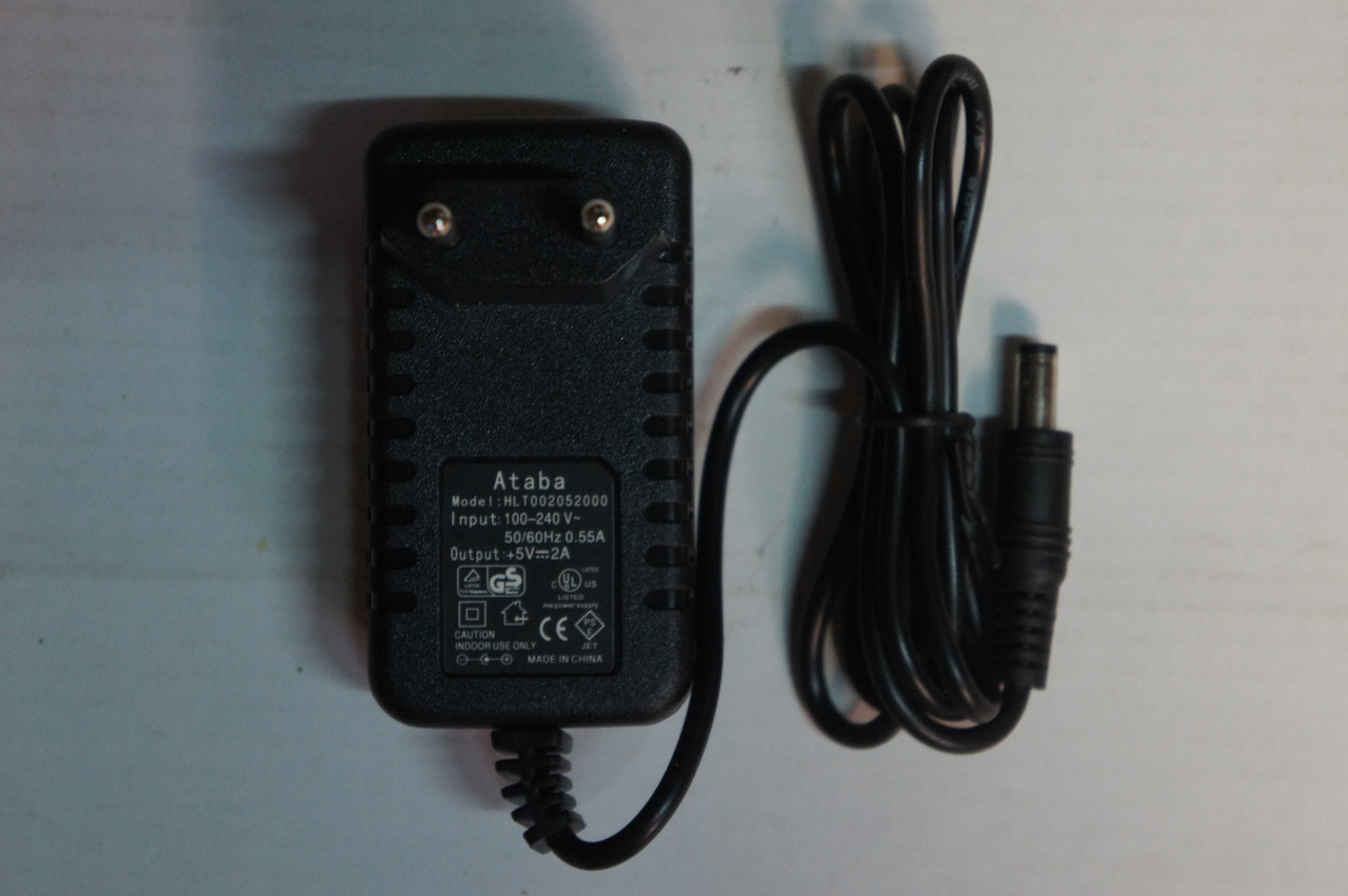 Блок живлення ATABA 5V 2A (5.5x2.1mm), фото 1