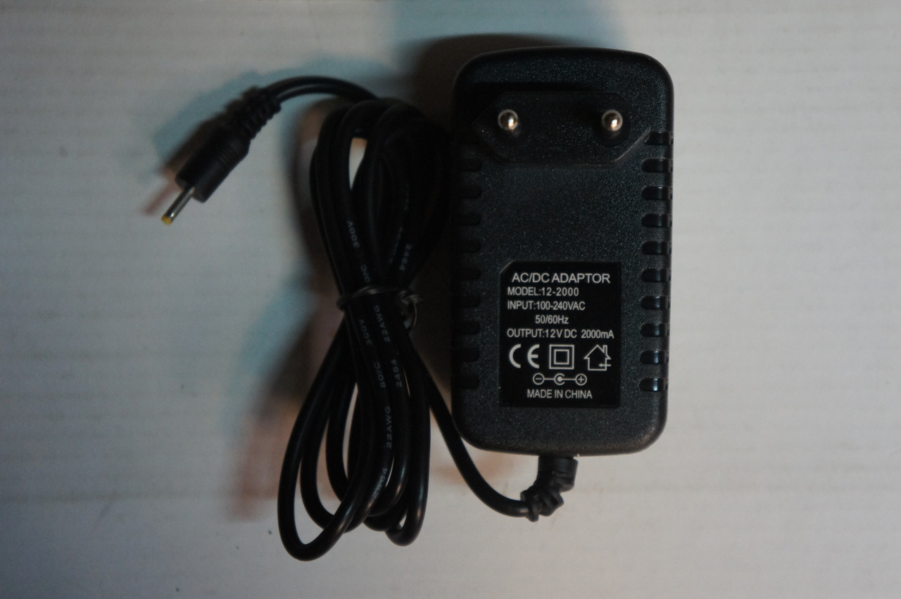 Блок живлення для планшета ATABA 12V 2A(2.5x0.7mm), фото 1