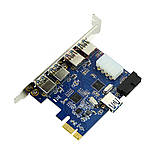 PCIe USB3.0 VLI xHCI Контроллер 4 + 1 + 20 pin, фото 6