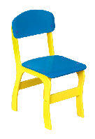 Стілець дитячий фанерний "Фантазія" фарбований, №1 у дитячий садок, школу.