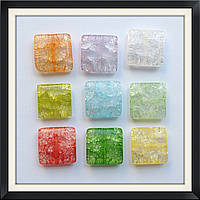 Бусини Crackle Квадрат плоский 1,8*1,8*0,6 см