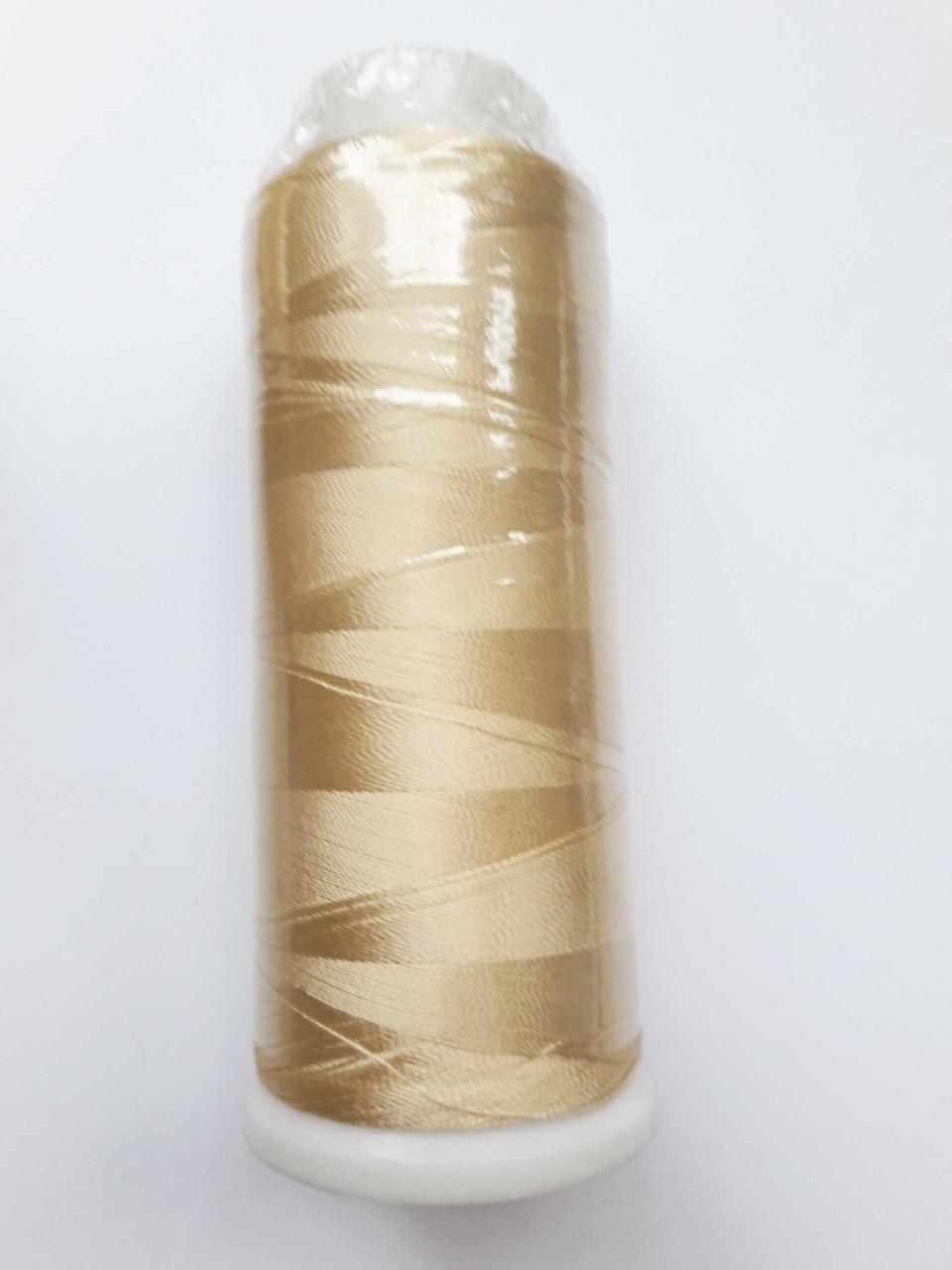 Нитки для машинної вишивки 100% віскоза (100% rayon) 3000 метрів, №118, бежева
