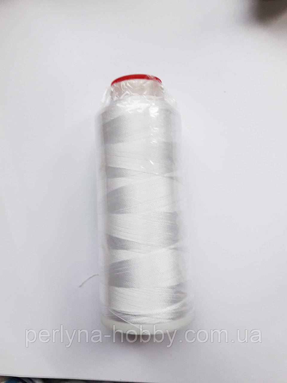 Нитки для машинной вышивки 100% вискоза (100% rayon) 3000 метрів, біла - фото 1 - id-p437492084
