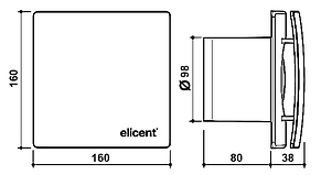 Вентилятор для ванної Elicent ELEGANCE 100 TIMER, фото 4