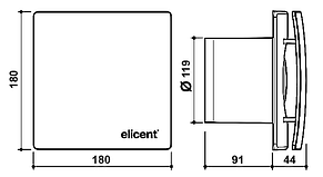 Вентилятор для ванной Elicent ELEGANCE 120 2SPEED, фото 4