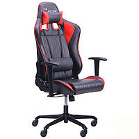 Геймерське ігрове крісло чорно-червоне VR Racer Shepard з подушками під поясницю та шию TM AMF