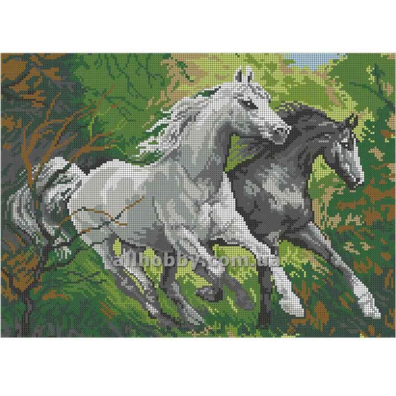Схема для вишивання бісером Коня в лісі Біс3-12 (А3), фото 1