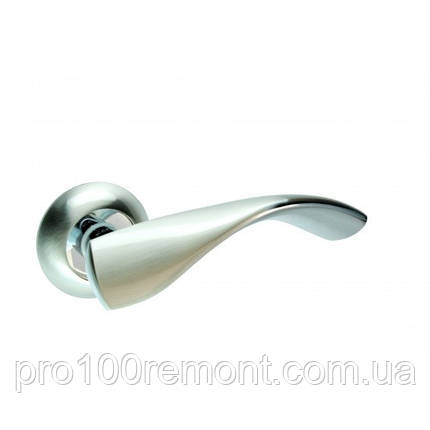 Ручка дверна на розетці NEW KEDR R10.049-AL-SN/CP, фото 1