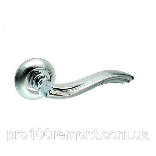 Ручка дверна на розетці NEW KEDR R10.063-AL-SN/CP