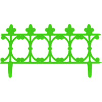 Садова огорожа декоративна "Корсика" 51 см темно-зелена