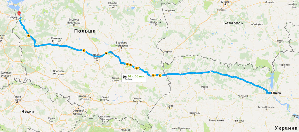 Киев → Щецин